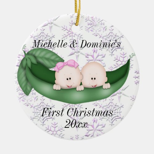 Twins First Christmas Ornament