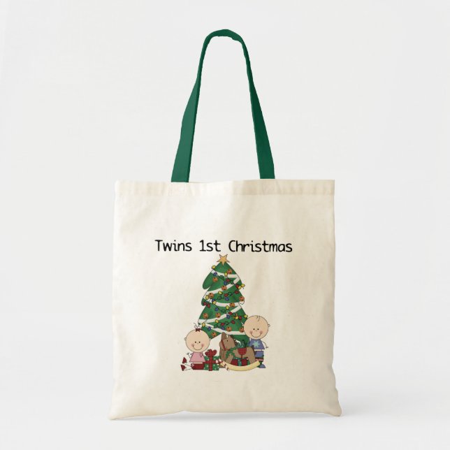 Twins First Christmas Tshirts and Gifts Tote Bag (Front)
