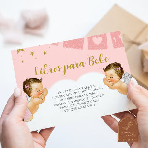 TWINS girl angel books for baby Enclosure Card