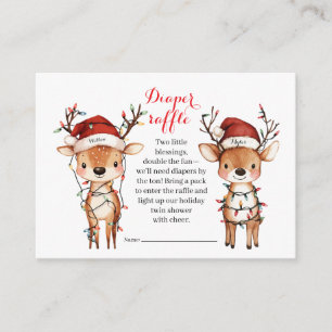 Twins Holiday Lights Diaper Raffle Card