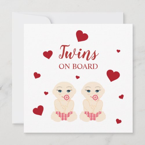 Twins Illustration in Red Design