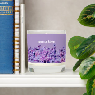 Twins in Bloom Baby Shower Candle