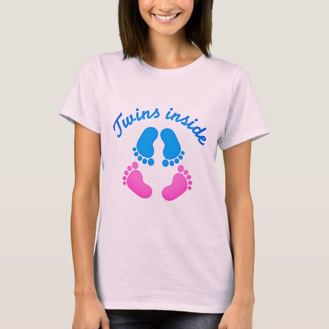 Twins Inside Boy And Girl T-Shirt (Front)