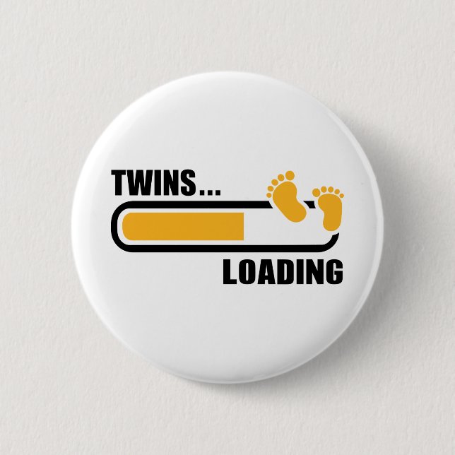 Twins loading pinback button (Front)