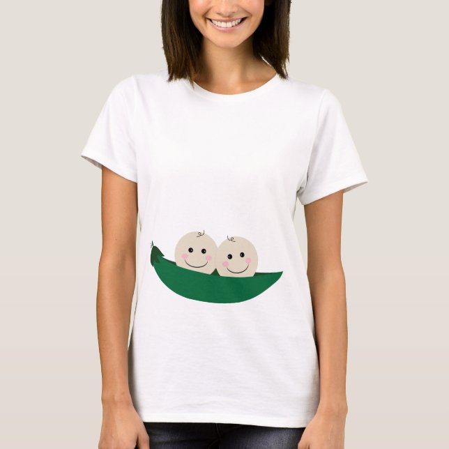 Twins Maternity Shirt - Peas In a Pod (Front)