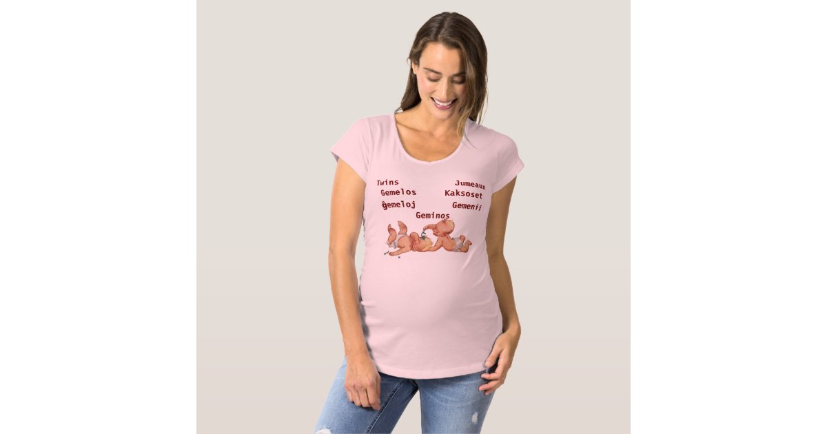 Twins Maternity T-Shirt | Zazzle.com