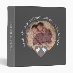 Twins Miscarriage Baby Loss Memorial Stillbirth 3 Ring Binder
