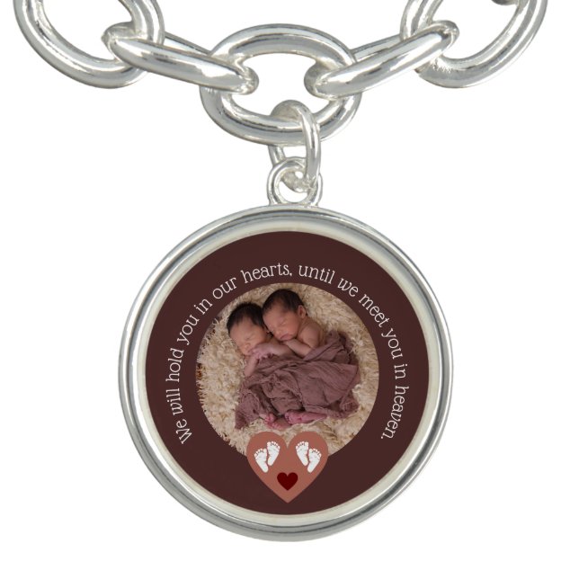 Twins Miscarriage Baby Loss Memorial Stillbirth Bracelet (Design)