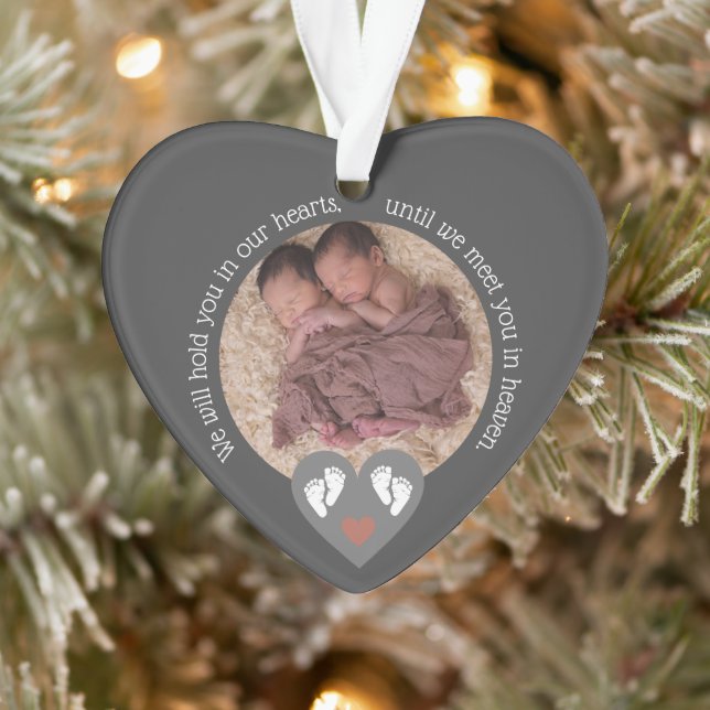 Twins Miscarriage Baby Loss Memorial Stillbirth Ornament (Tree)
