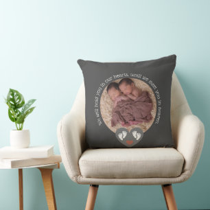Twins Miscarriage Baby Loss Memorial Stillbirth Throw Pillow