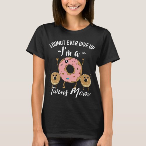 Twins Mom Donut Kawaii Mothers Day T_Shirt