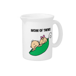 Twins Mom- Peas in a Pod Gifts Drink Pitcher