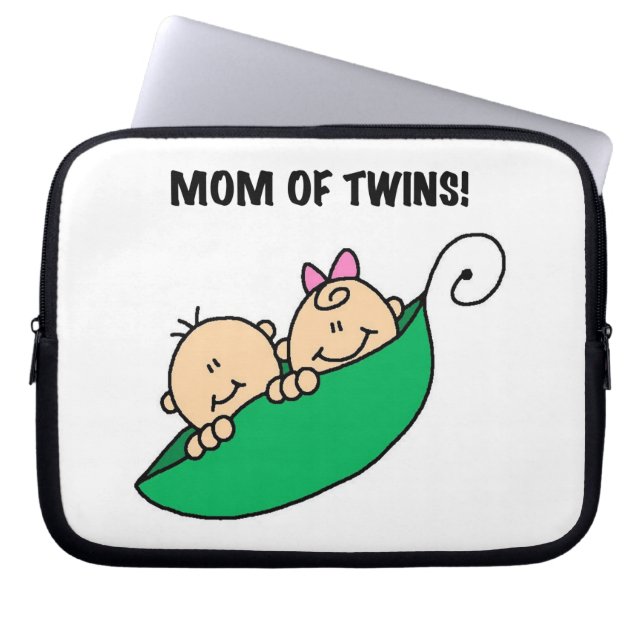 Twins Mom- Peas in a Pod Gifts Laptop Sleeve (Front)