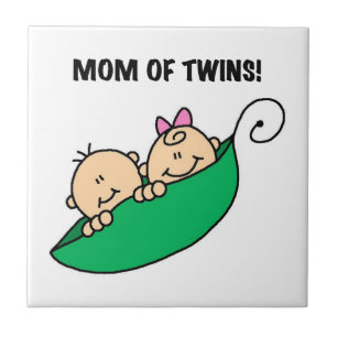 Twins Mom- Peas in a Pod Gifts Tile