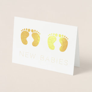 Twins New Babies Gold Foil Card