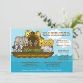 TWINS Noah's Ark Baby Shower Invitation (Standing Front)