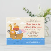 TWINS! Noah's Ark Boy or Girl Baby Shower Invitation (Standing Front)
