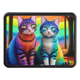 Twins of Cats Digital Art-56467 Hitch Cover