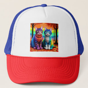 Twins of Cats Digital Art-56467 Trucker Hat