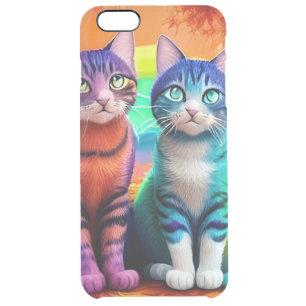 Twins of Cats Digital Art-56467 Clear iPhone 6 Plus Case