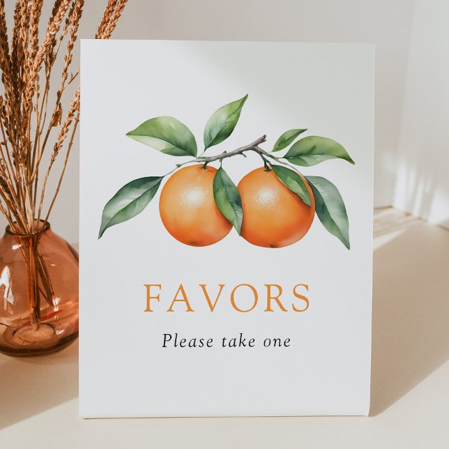 Twins Orange Baby Shower Favors Sign (Creator Uploaded)