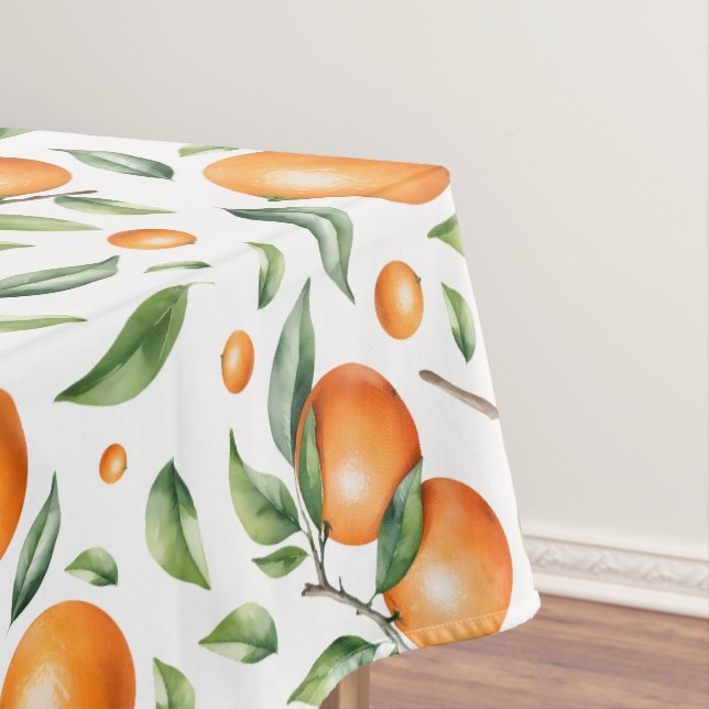 Twins Orange Baby Shower Tablecloth (In Situ)