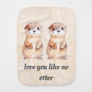 Twins Otter  Baby Burp Cloth