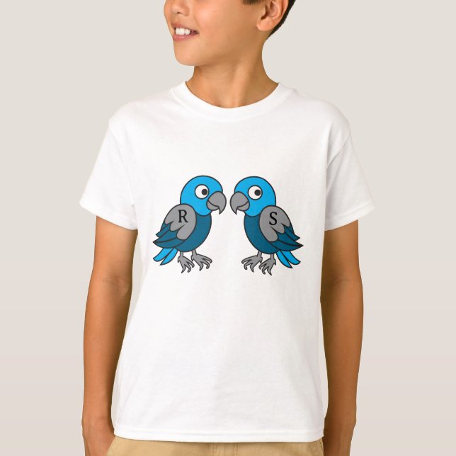 Twins parrot T-Shirt (Front)