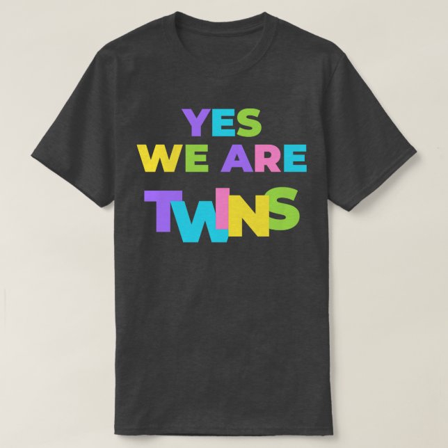 Twins Partner Twin Siblings T-Shirt (Design Front)