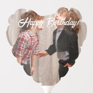 Twins photo birthday party happy birthday balloon