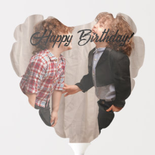 Twins photo birthday party happy birthday balloon