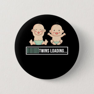 Twins Pregnancy Announcement Button