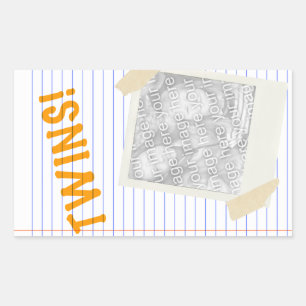 twins rectangular sticker