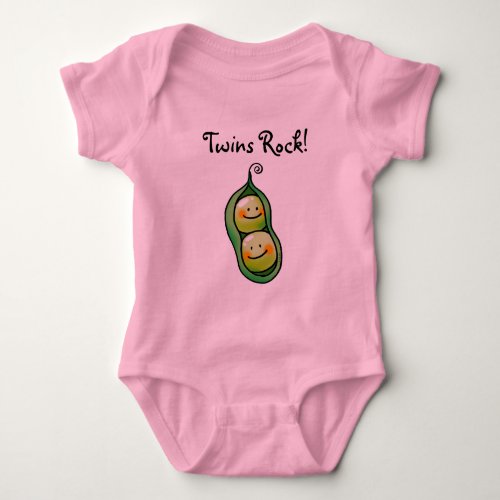 Twins rock baby bodysuit