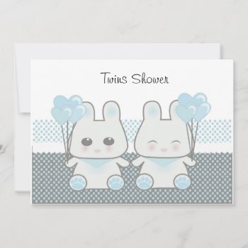 Twins Shower Invitation by escapefromreality at Zazzle
