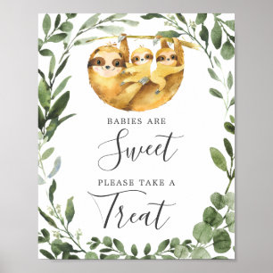 Twins Sloth Baby Shower Babies Are Sweet Sign