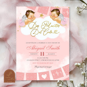 TWINS Spanish piece of heaven baby shower Invitation