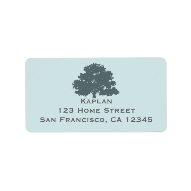 Twins Tree of Life Mitzvah Address Label (Front)