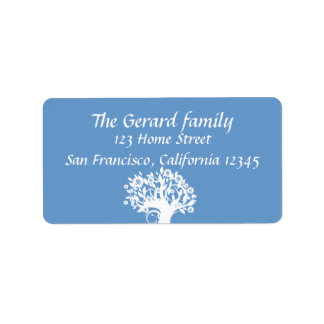 Twins Tree of Life Wedding Mitzvah Address Label