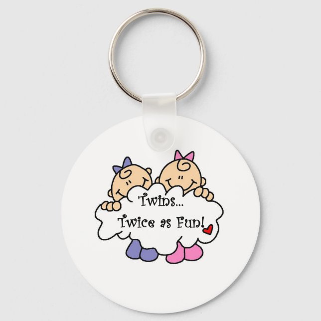 Twins Twice as Fun Keychain (Front)