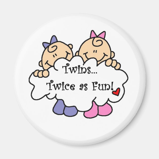 Twins Twice as Fun Magnet (Front)