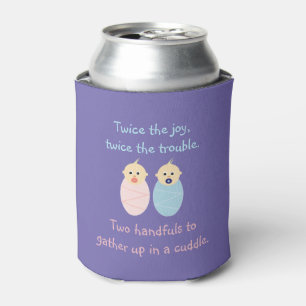 Twins = Twice the Joy Can Cooler
