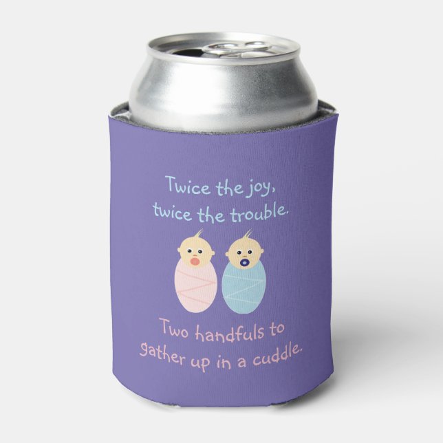 Twins = Twice the Joy Can Cooler (Can Front)