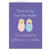 Twins = Twice the Joy Cute Poem (Front)