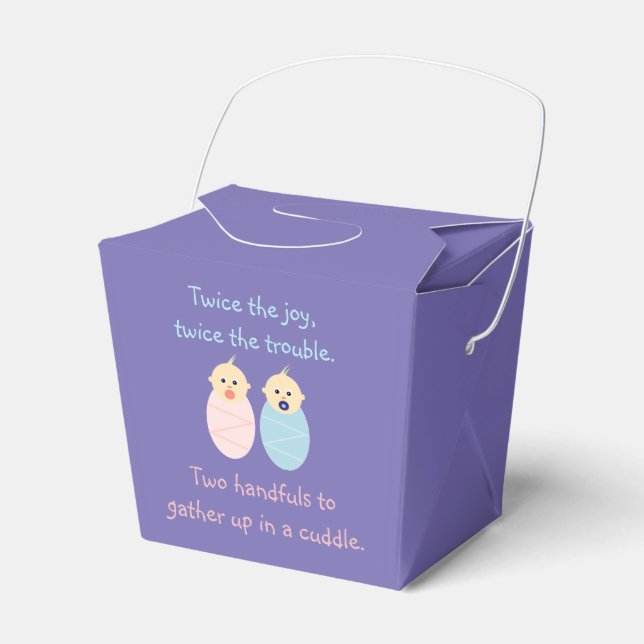Twins = Twice the Joy Favor Boxes (Front Side)