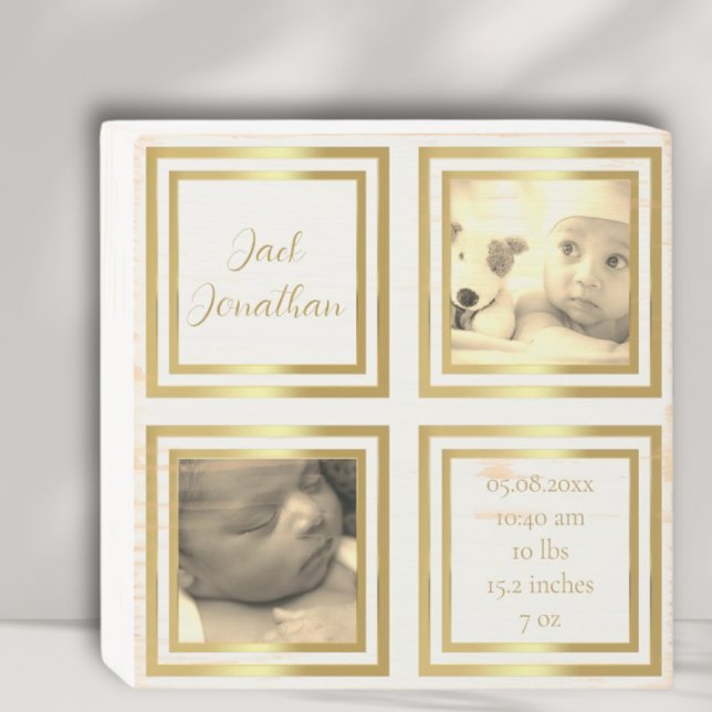 Twins twin baby wall art photo collage birth  wooden box sign (Creator Uploaded)