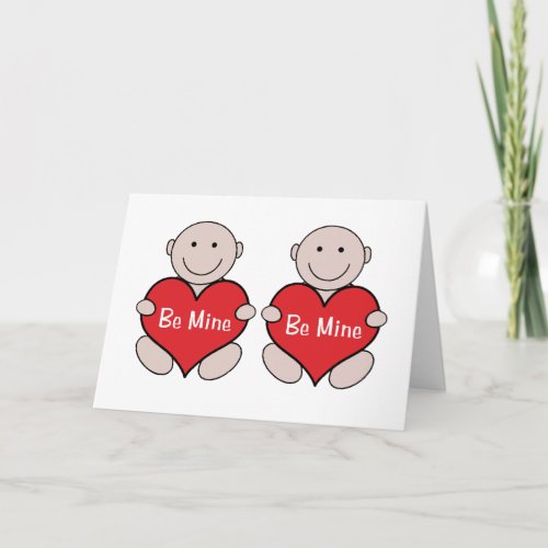 Twins Valentine Graphic Holiday Card