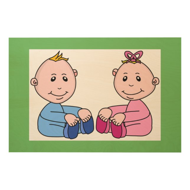 TWINS WOOD WALL ART (Front)
