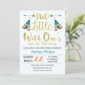 TwinsTribal Little One Faux Baby Shower Invitation (Standing Front)