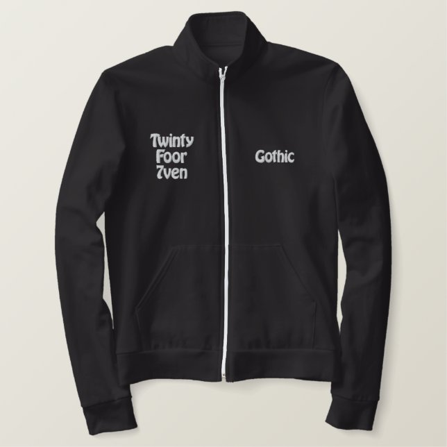 Twinty Foor 7ven/Gothic Music Embroidered Jacket (Design Front)